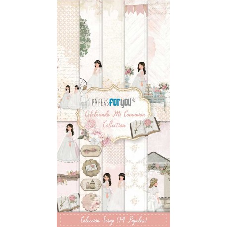 colección 10 papeles comunion niña 2023 formato 15x30 PFY