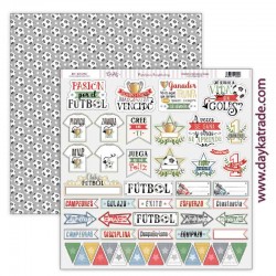 papel scrap scp656 Pasion por el futbol 30x30 Dayka