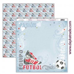 papel scrap scp654 Pasion por el futbol 30x30 Dayka