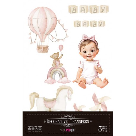 SWEET BABY GIRL TRANSFER 20X30