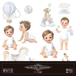 SWEET BABY BOY TRANSFER 30X30