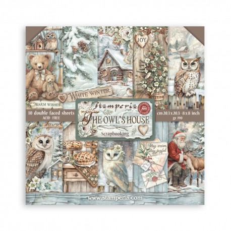 The owls House bloc 10 hj 20x20  doble cara stamperia 