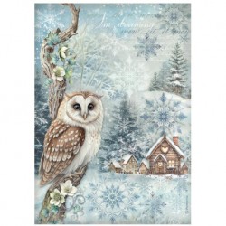Papel Arroz A4 The owls house de Stamperia