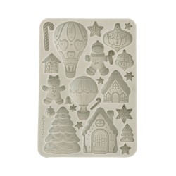 Molde silicona A5  candy christmas stamperia