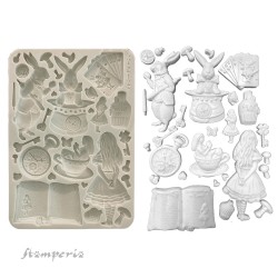 Molde silicona A5  Alice in Christmas stamperia
