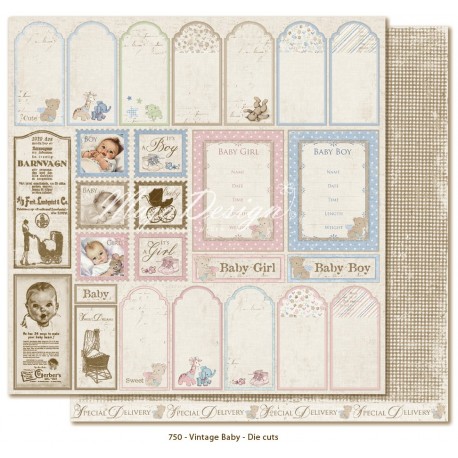 Vintage baby  Die cuts, de Maja Design