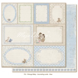 Vintage baby  journaling cards blue, de Maja Design