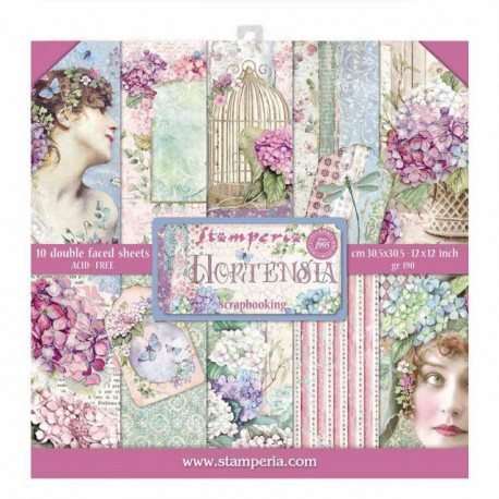 Hortensia bloc 10 hj doble cara 